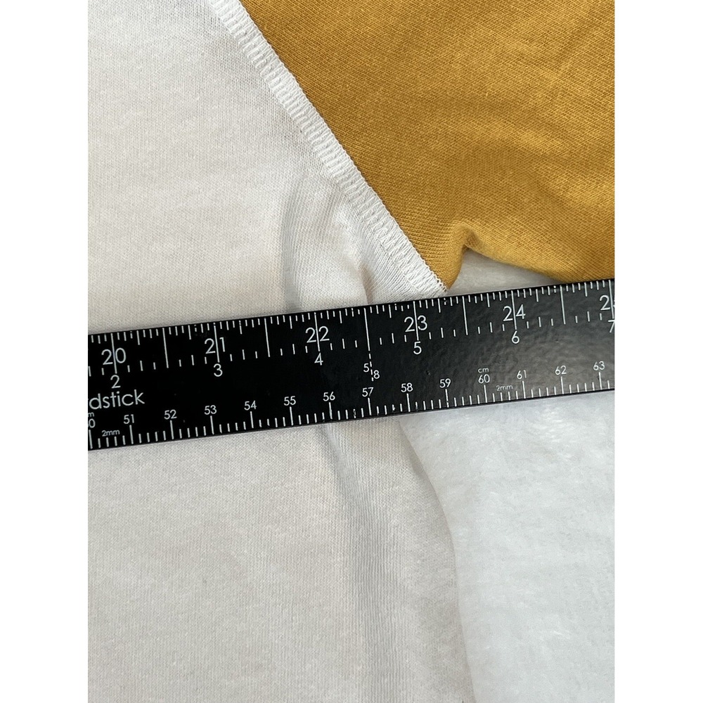 Pacsun Men's Size Large White Gold Raglan Sleeve Shirt - Picture 9 of 11